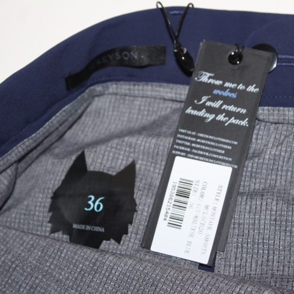 $128 Greyson Golf Shorts Montauk Polyamide Maltese Blue 10" Inseam 32 / 34 / 36 - Picture 9 of 9